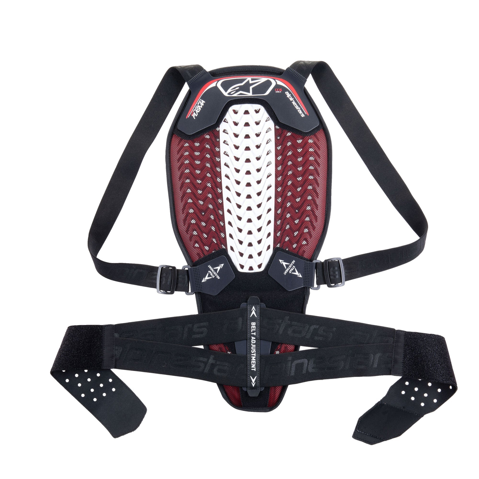 Nucleon Plasma Back Protector With Strap - Black White Red