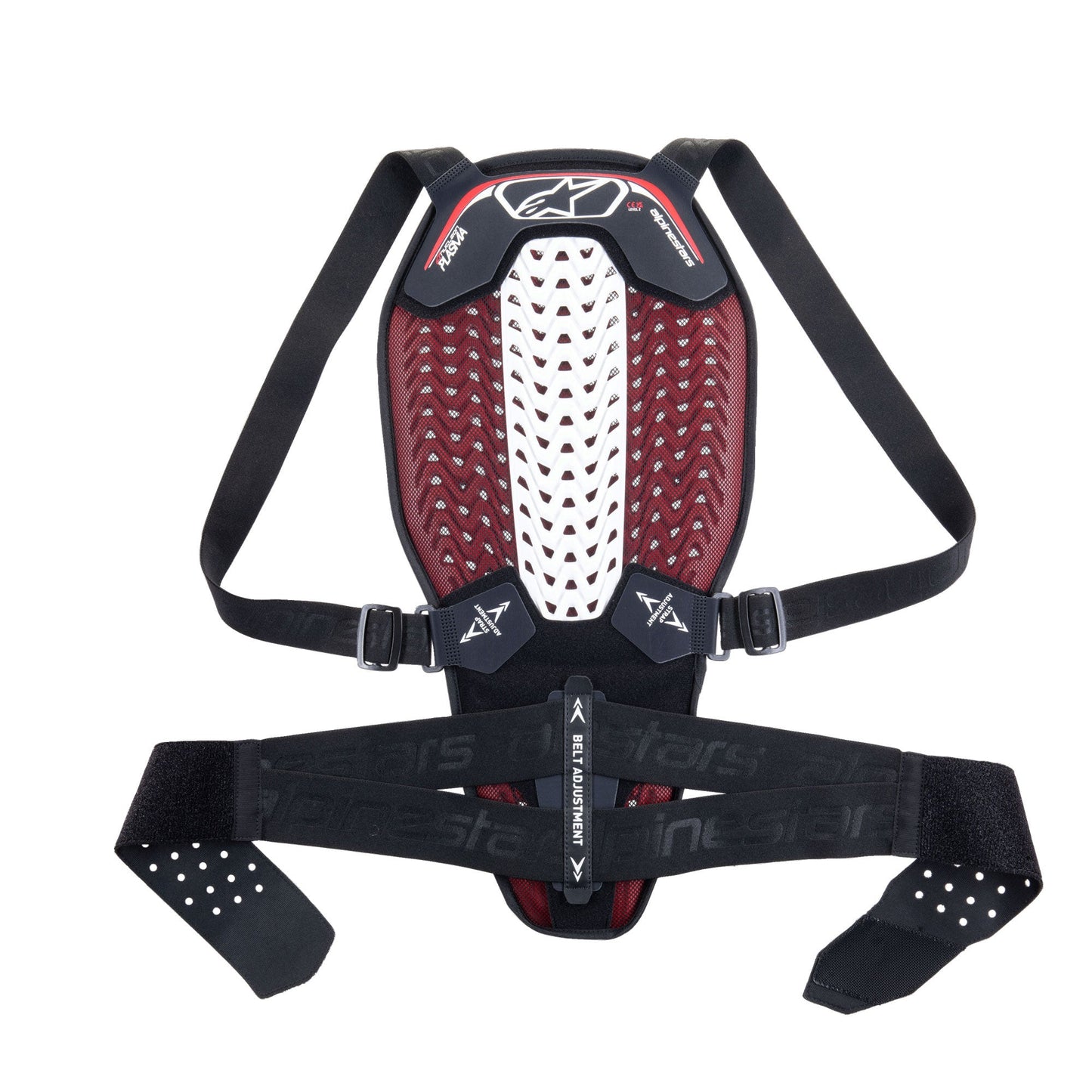 Nucleon Plasma Back Protector With Strap - Black White Red