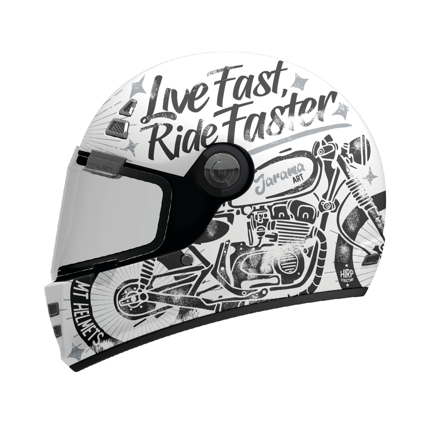 MT Jarama SV Art A2 Gloss - White / Black