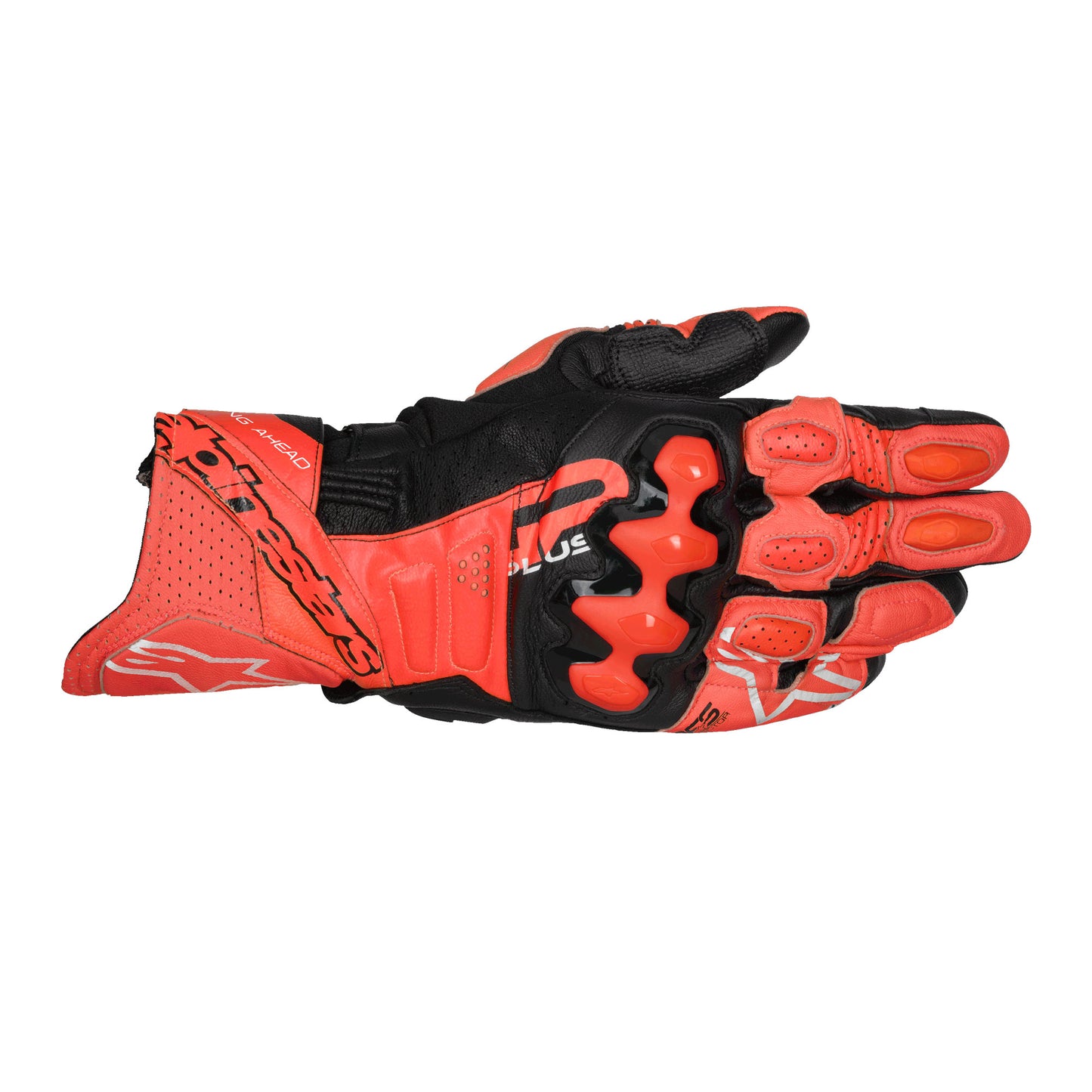 Alpinestars GP Plus R V3 Leather Gloves - Bright Red / Red Fluo / Black