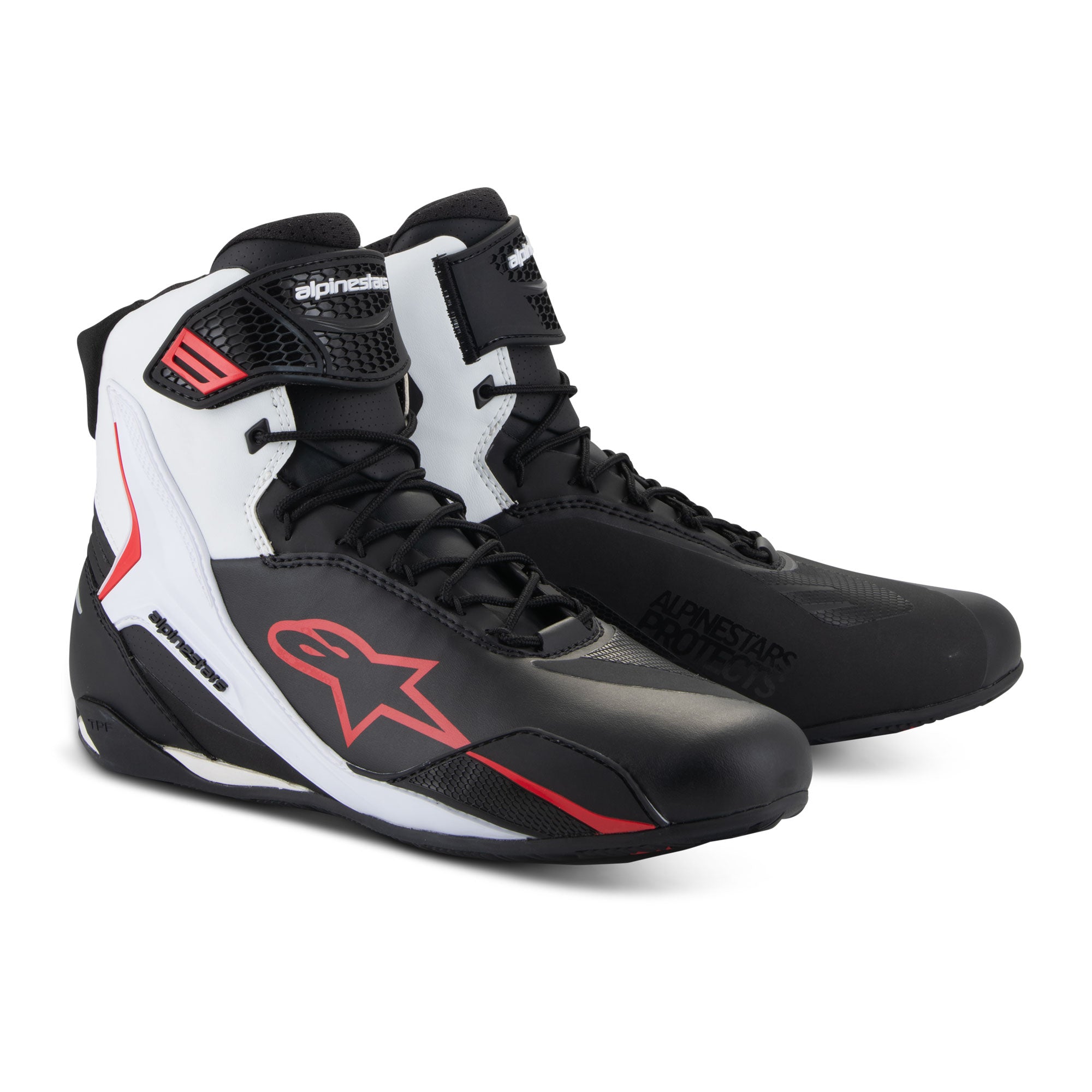 Alpinestars Faster-4 Riding Shoes - Black / White / Red