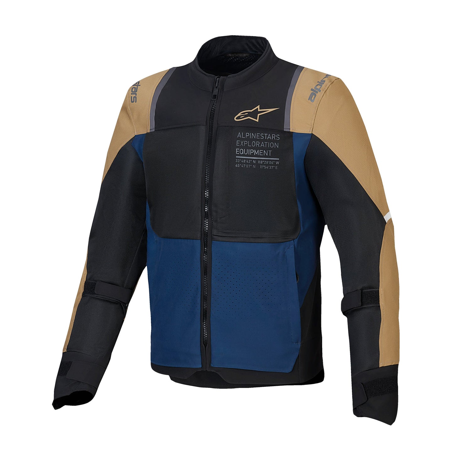 Alpinestars ST-2 Air Mesh Jacket - Deep Blue / Dark Khaki / Black