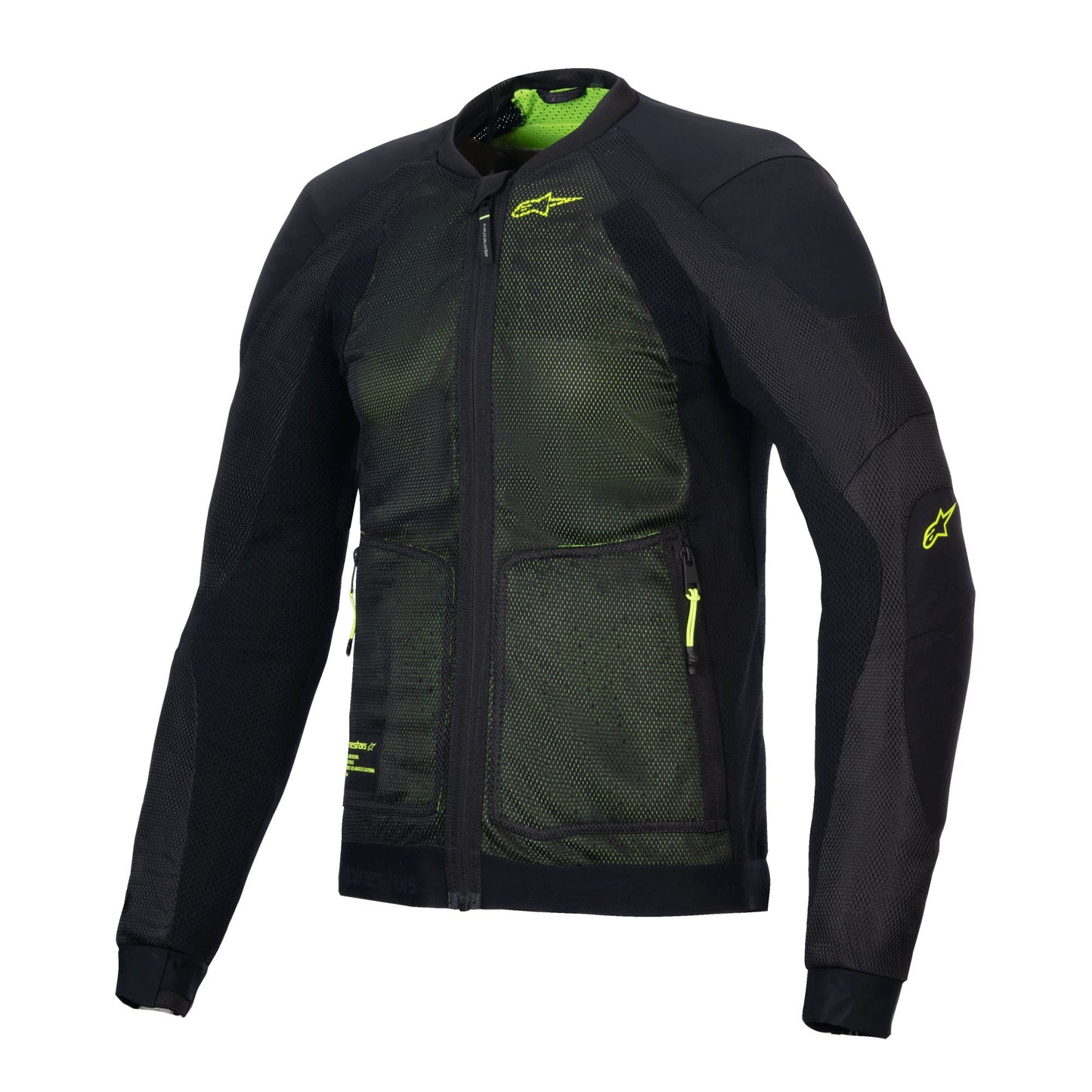 Alpinestars Troop-Air Jacket - Black / Yellow Fluo