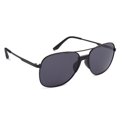 Oxford Oxford Force One Black Metal Frame Sunglasses - Smoke Lens