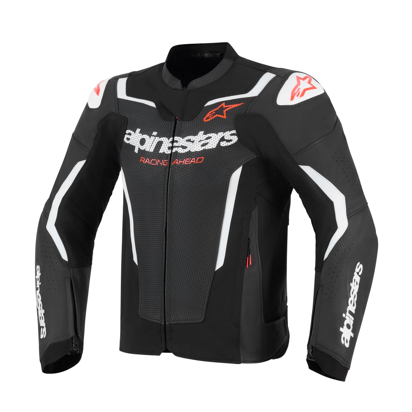 Alpinestars GP Force V2 Leather Jacket Airflow - Black / White