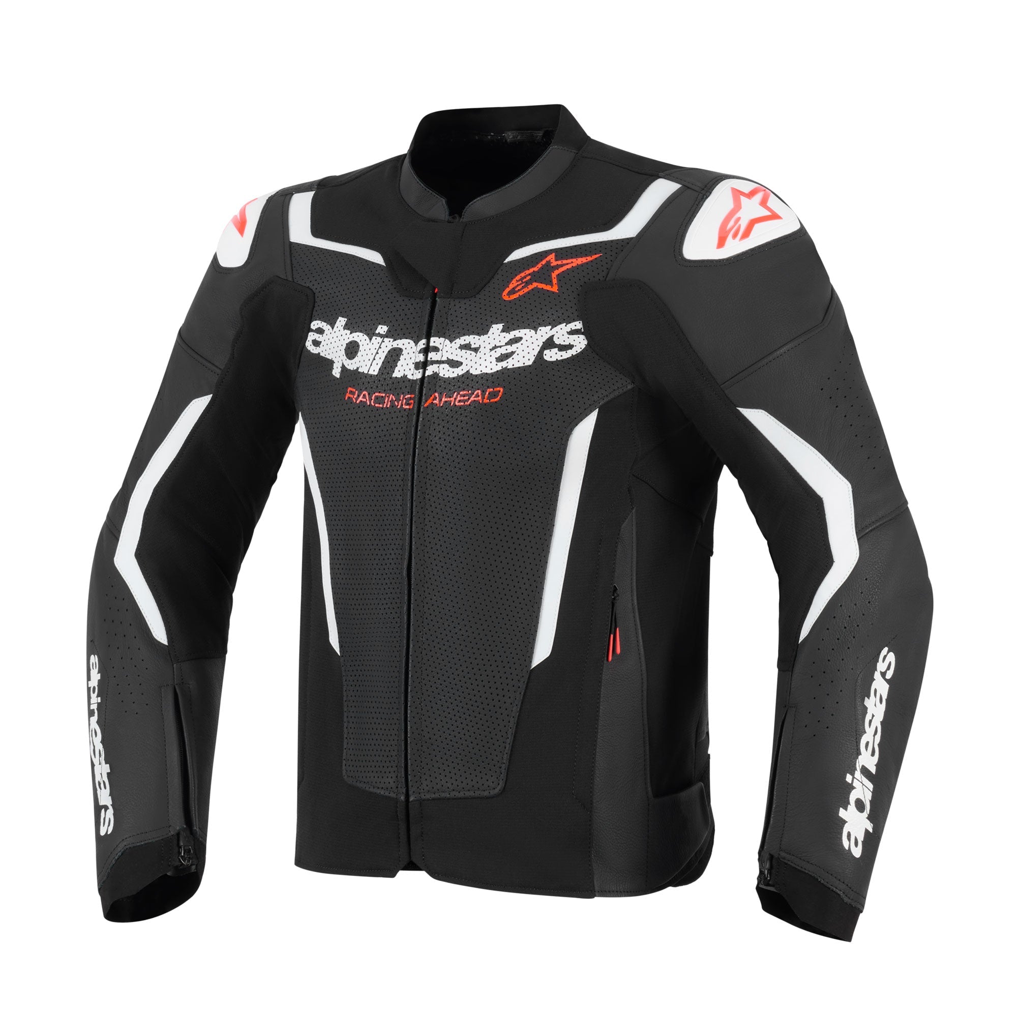 Alpinestars GP Force V2 Leather Jacket Airflow - Black / White