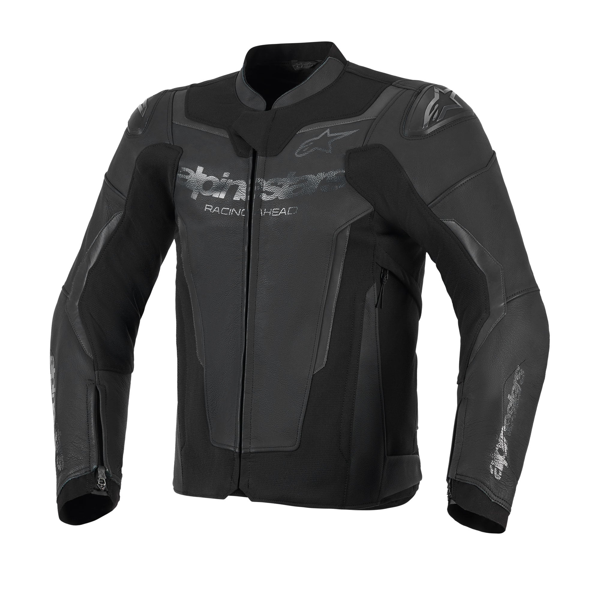 Alpinestars GP Force V2 Leather Jacket - Black / Black