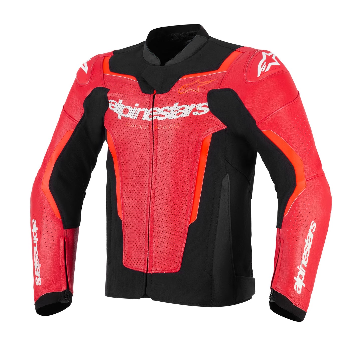 Alpinestars GP Force V2 Leather Jacket Airflow - Red / Red Fluo