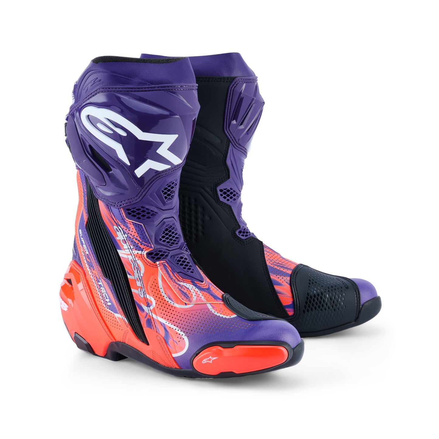 Alpinestars Supertech R Le Flyte Vented Boots - Purple / Red / Black