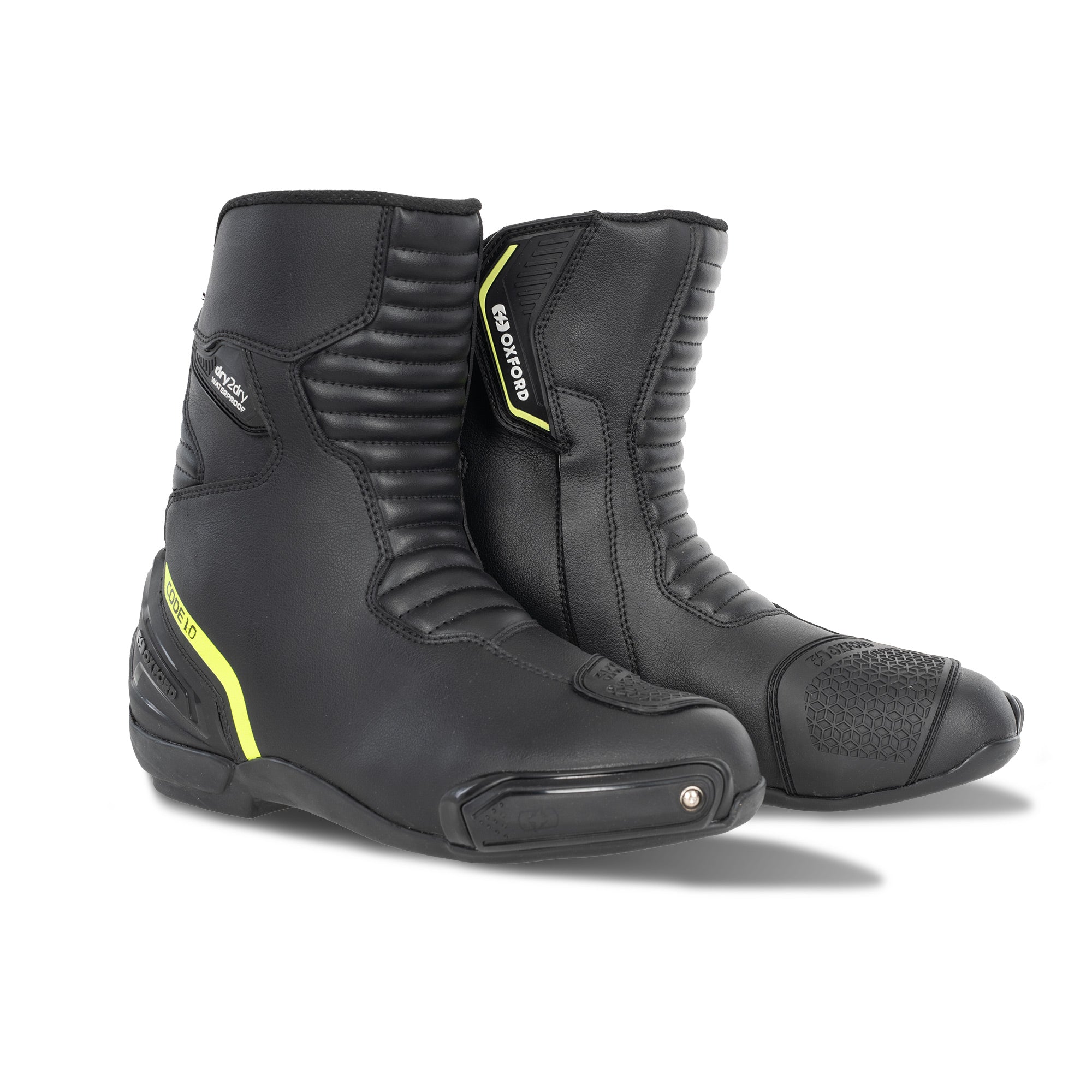 Oxford Code 1.0 Mid D2D Mens Boot - Black / Flo Yellow