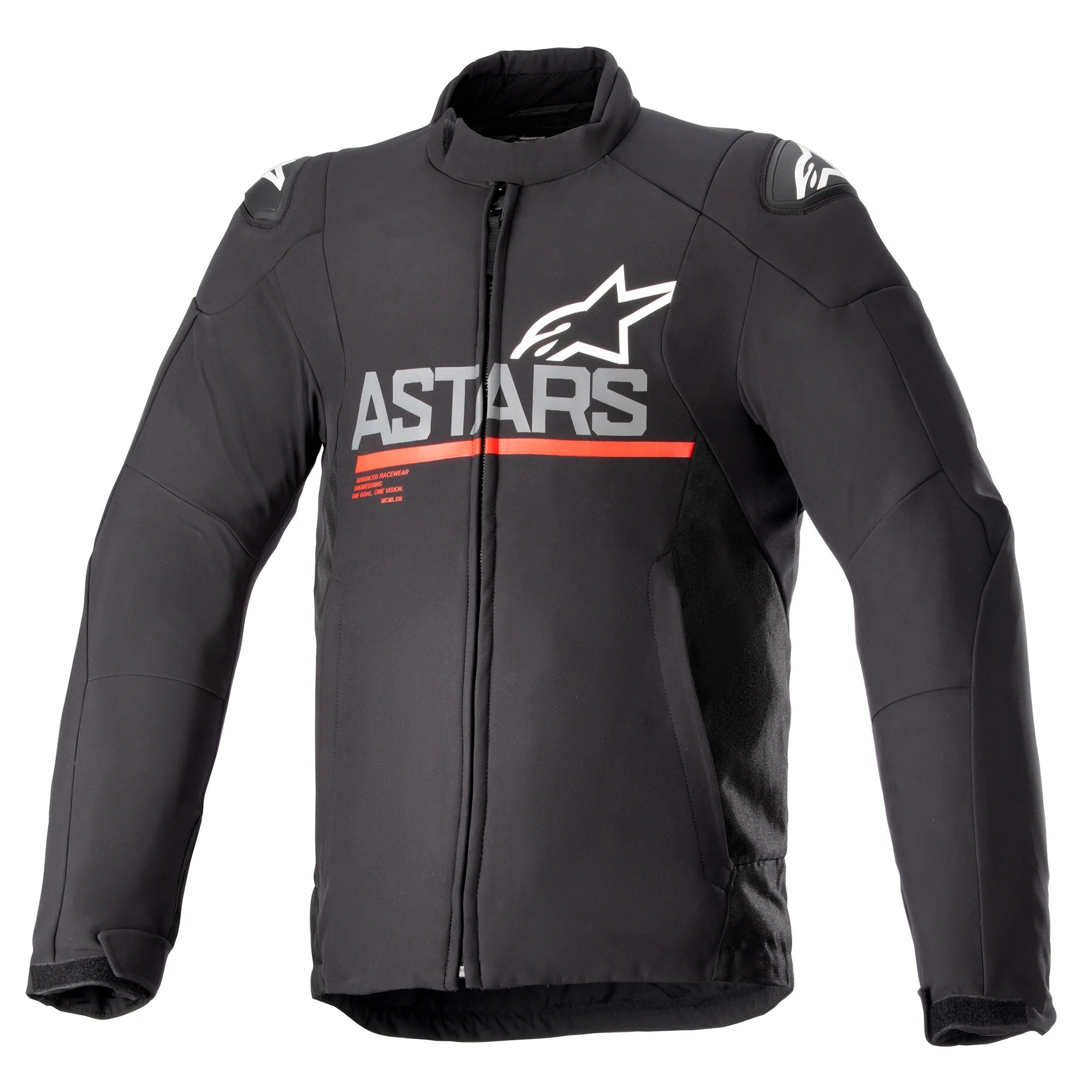 SMX Waterproof Jacket Black Dark Grey Bright Red