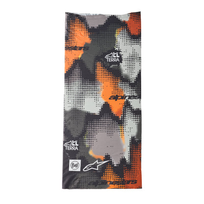 Alpinestars Buff Nazca Neck Tube - Grey Camo / Orange Fluo