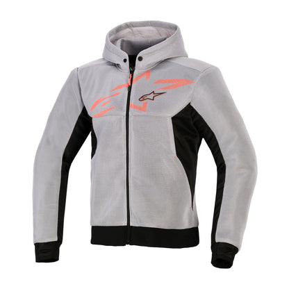 Alpinestars Chrome Superairflow Hoodie - Black Mid Grey Red Fluo
