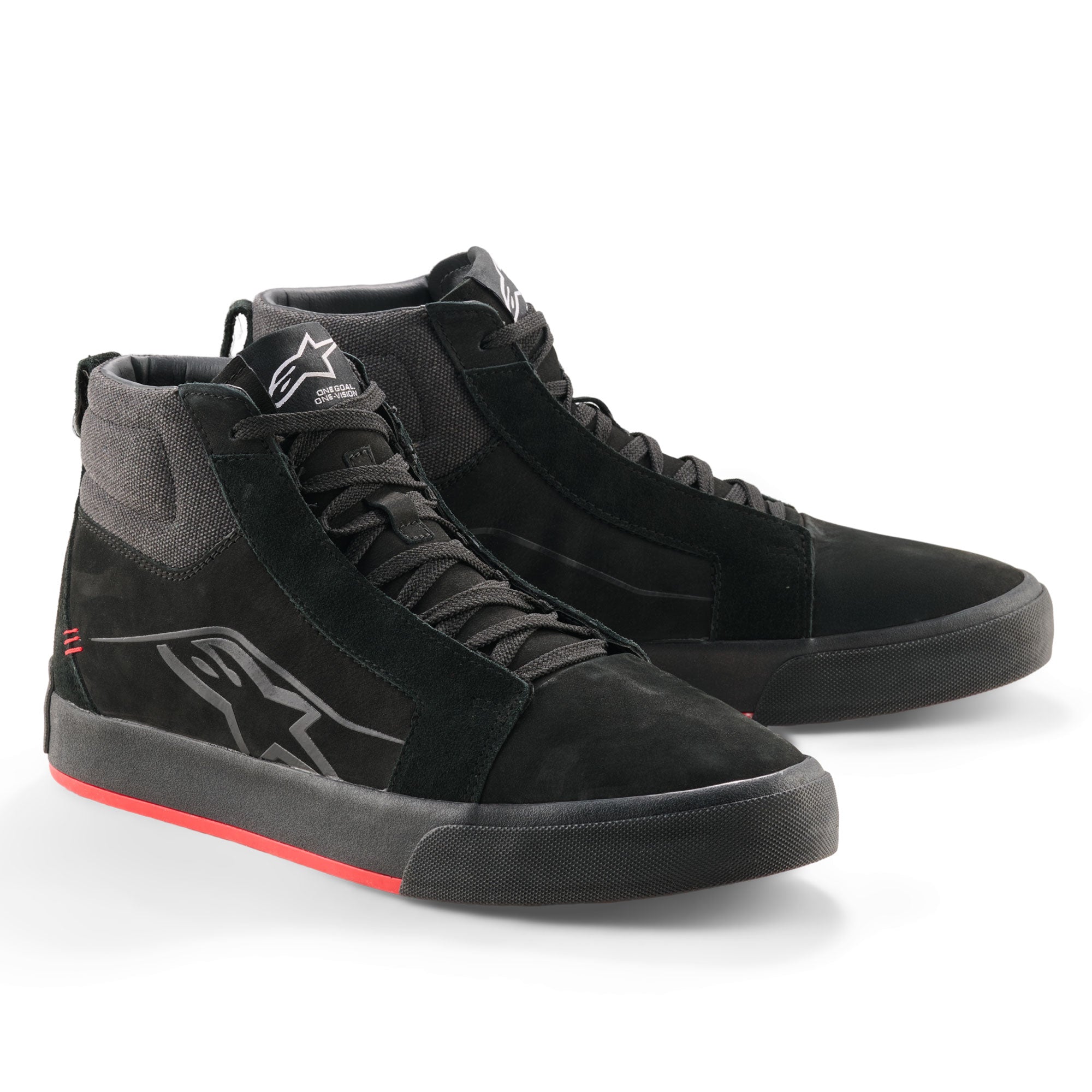 Alpinestars Ride-63 Leather Shoes - Black / Bright Red