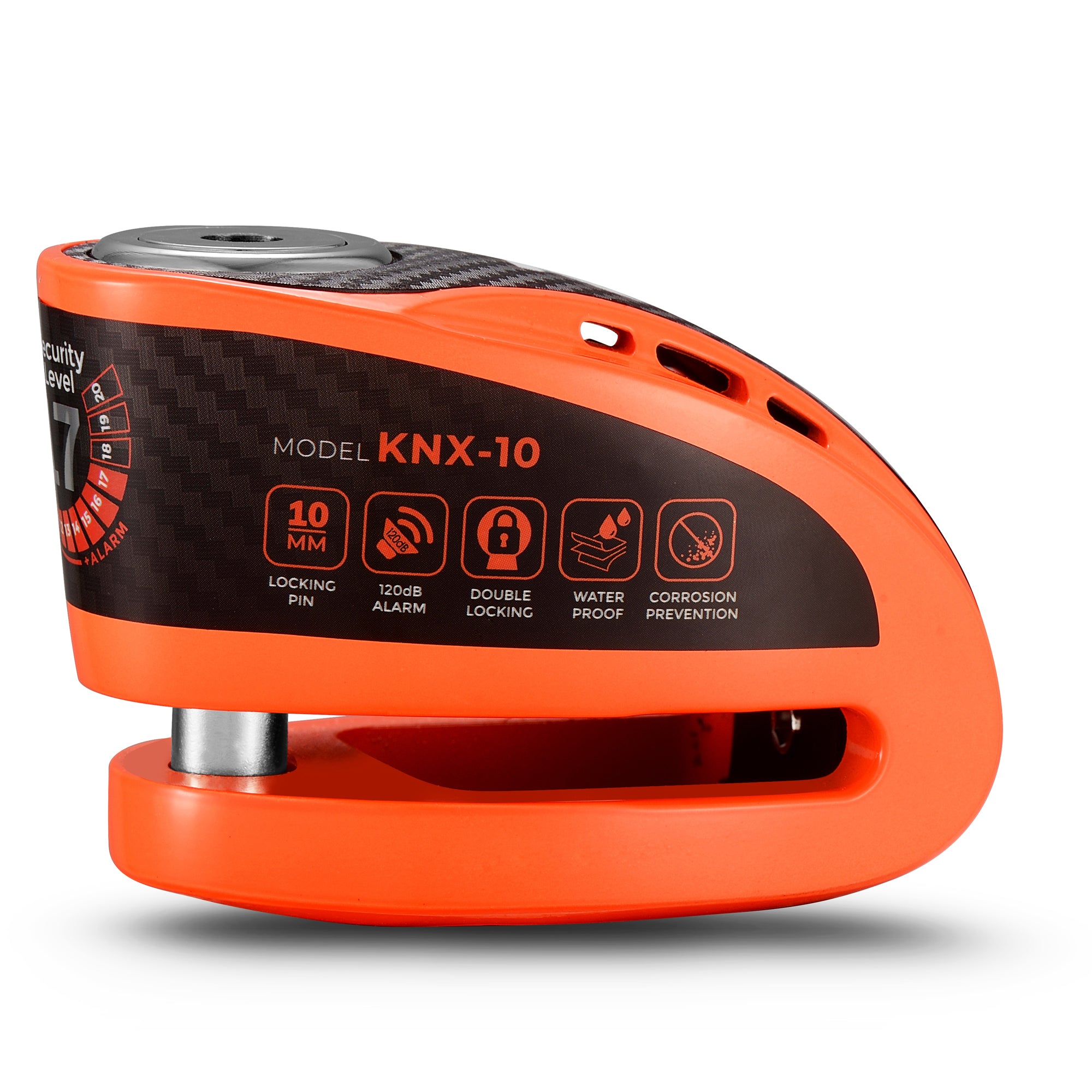 Overlord KNX10 Alarmed Disc Lock - Orange