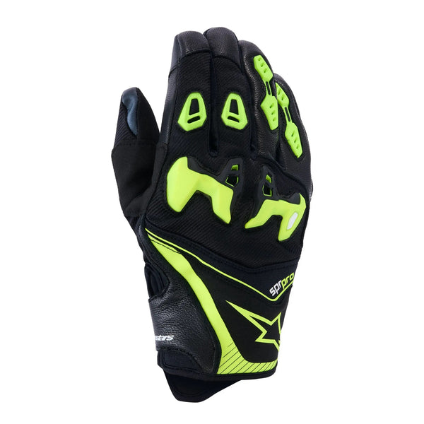 Alpinestars SP-R Pro Short Gloves - Black / Yellow Fluo