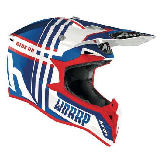Airoh Wraap Broken Blue/Red Gloss
