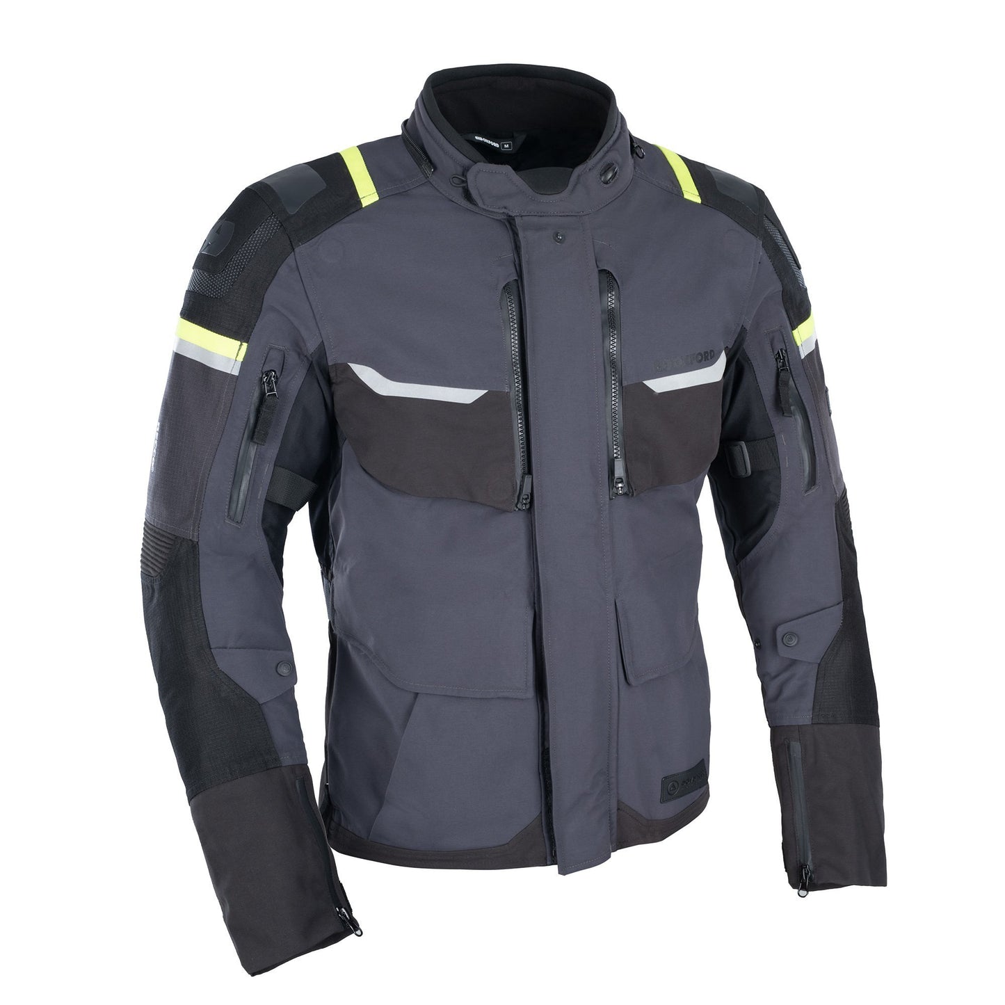Oxford Stormland D2D Mens TriLaminate Jacket - Grey / Black/ Fluo