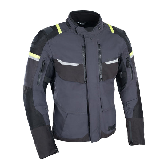 Oxford Stormland D2D Mens TriLaminate Jacket - Grey / Black/ Fluo
