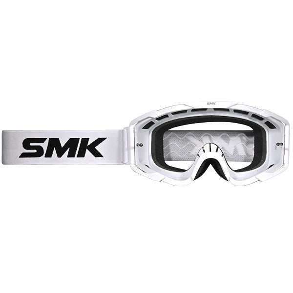 SMK Goggle Terrain - White - Clear Lens - White Strap