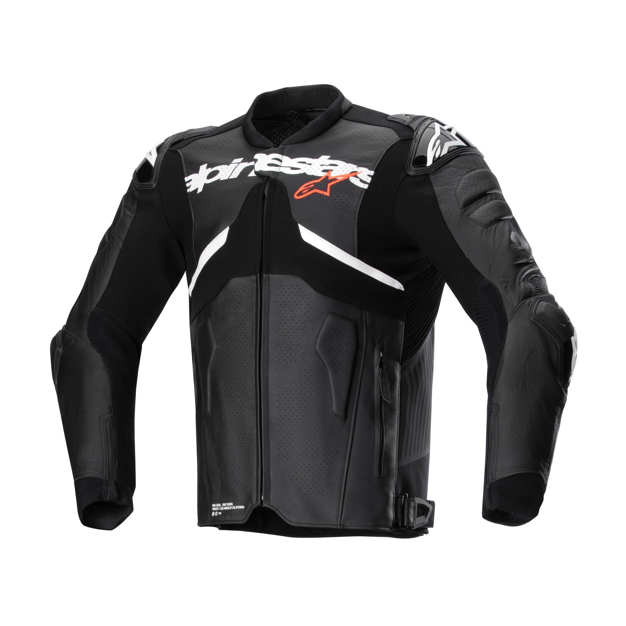 Atem V5 Leather Sports Jacket - Black / White