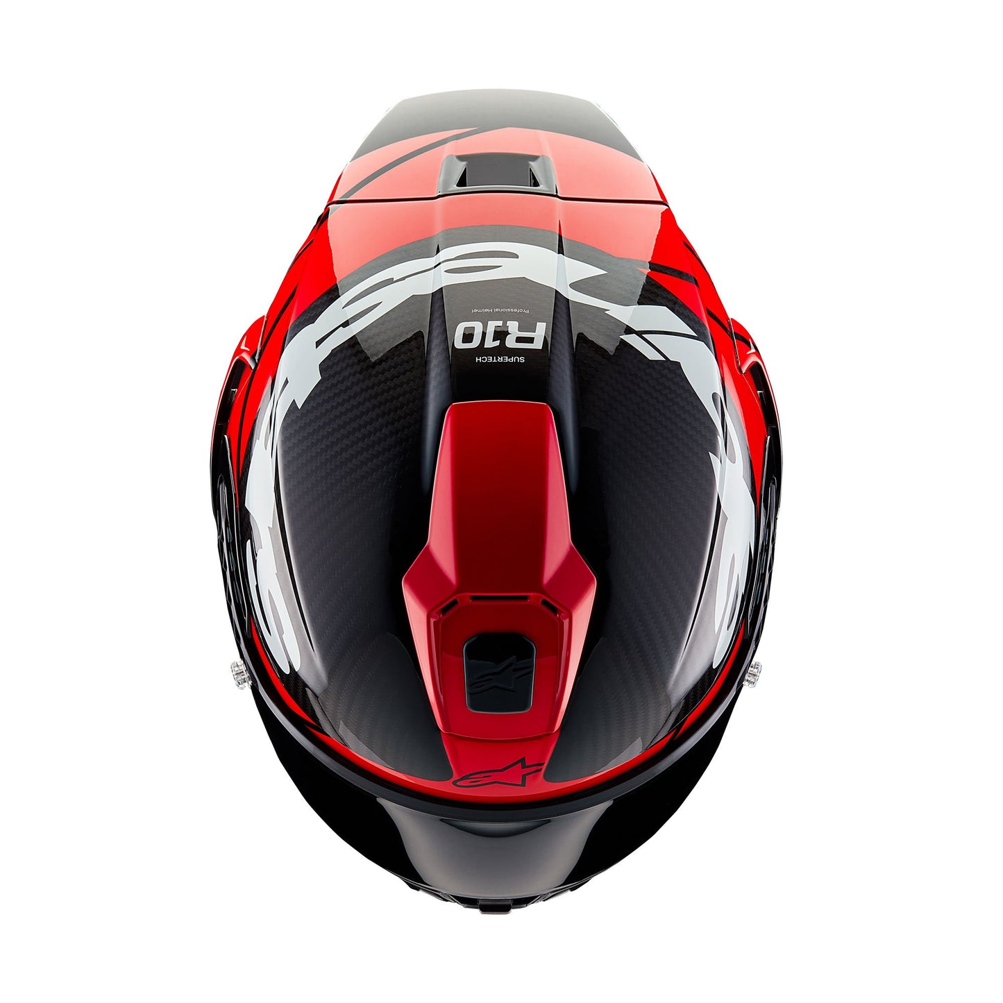 Alpinestars Supertech R10 Element ECE 2206 FIM Helmet - Black Carbon / Bright Red / Gloss White