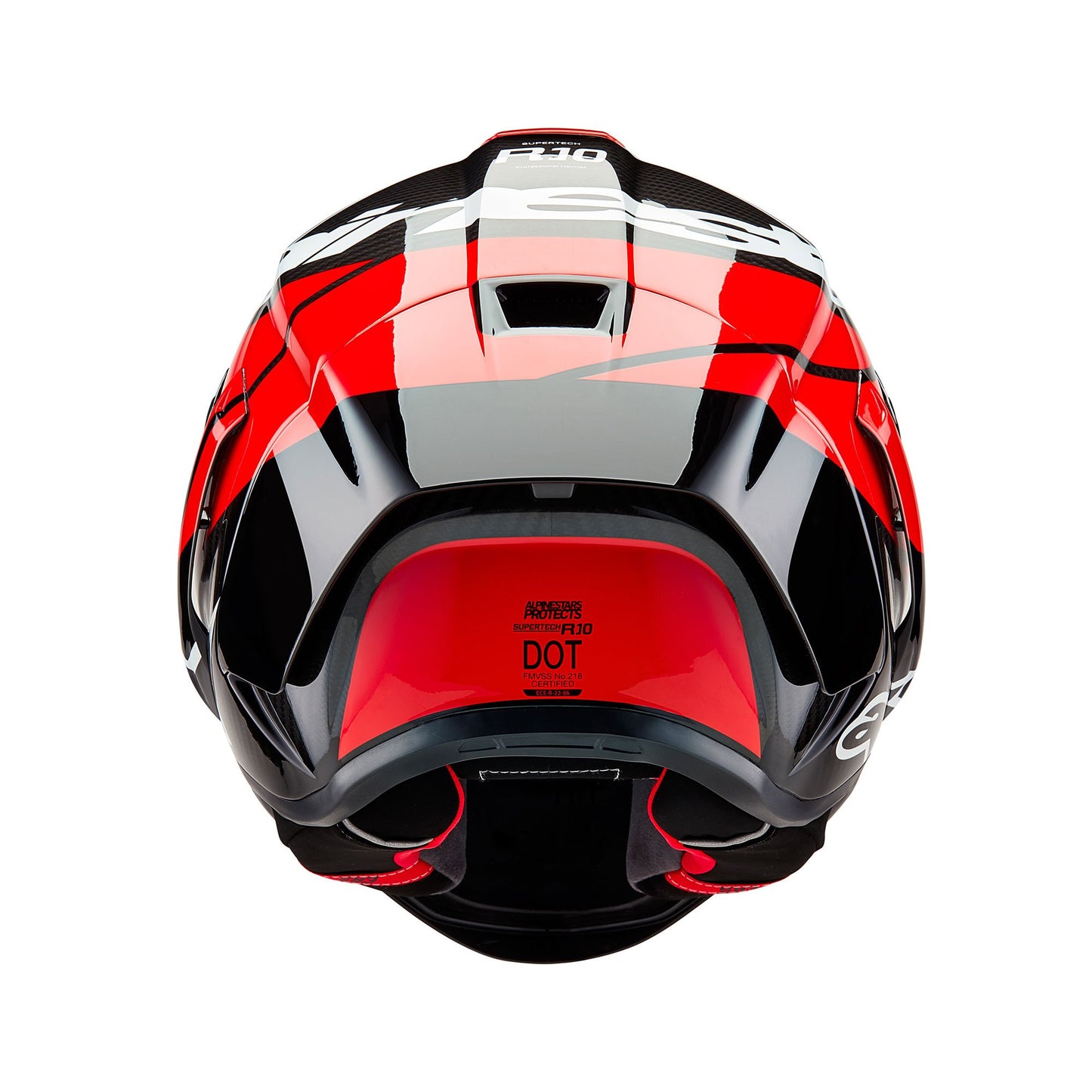 Alpinestars Supertech R10 Element ECE 2206 FIM Helmet - Black Carbon / Bright Red / Gloss White