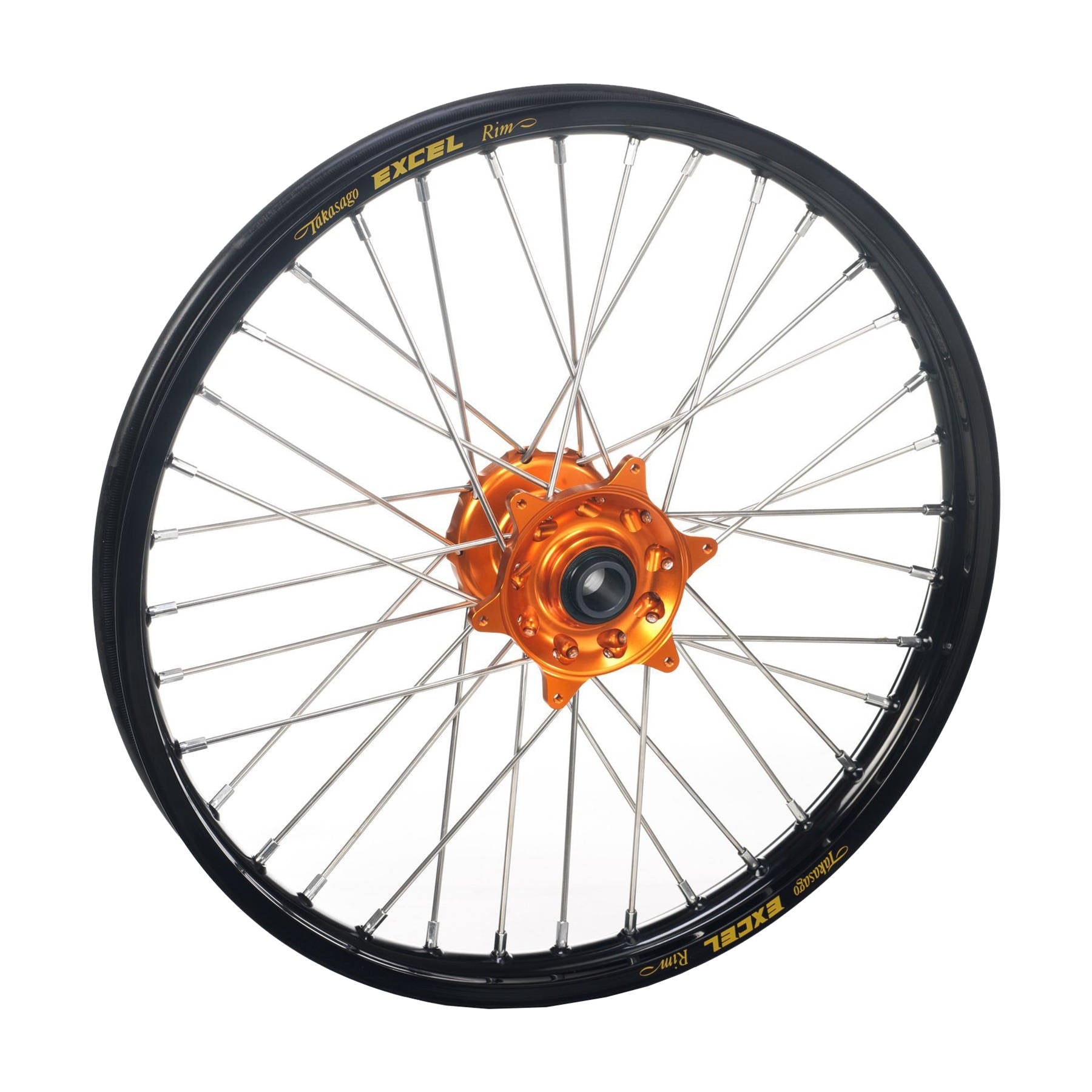 Haan Complete Wheel Front 17 x 3.50 KTM Supermoto - Black Rim / Orange Hub