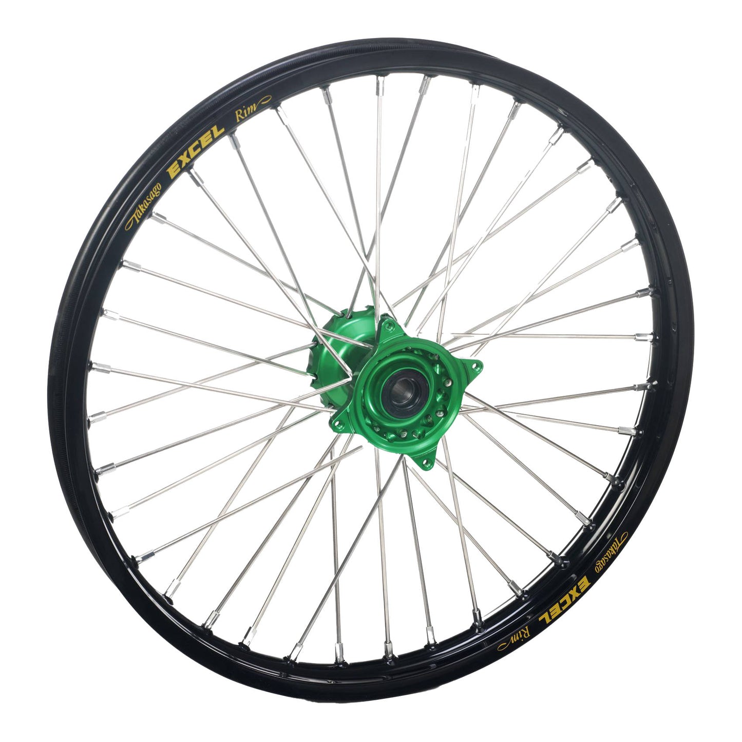 Haan Complete Wheel Front 21 x 1.60 KXF250 / 450 - Black Rim / Green Hub