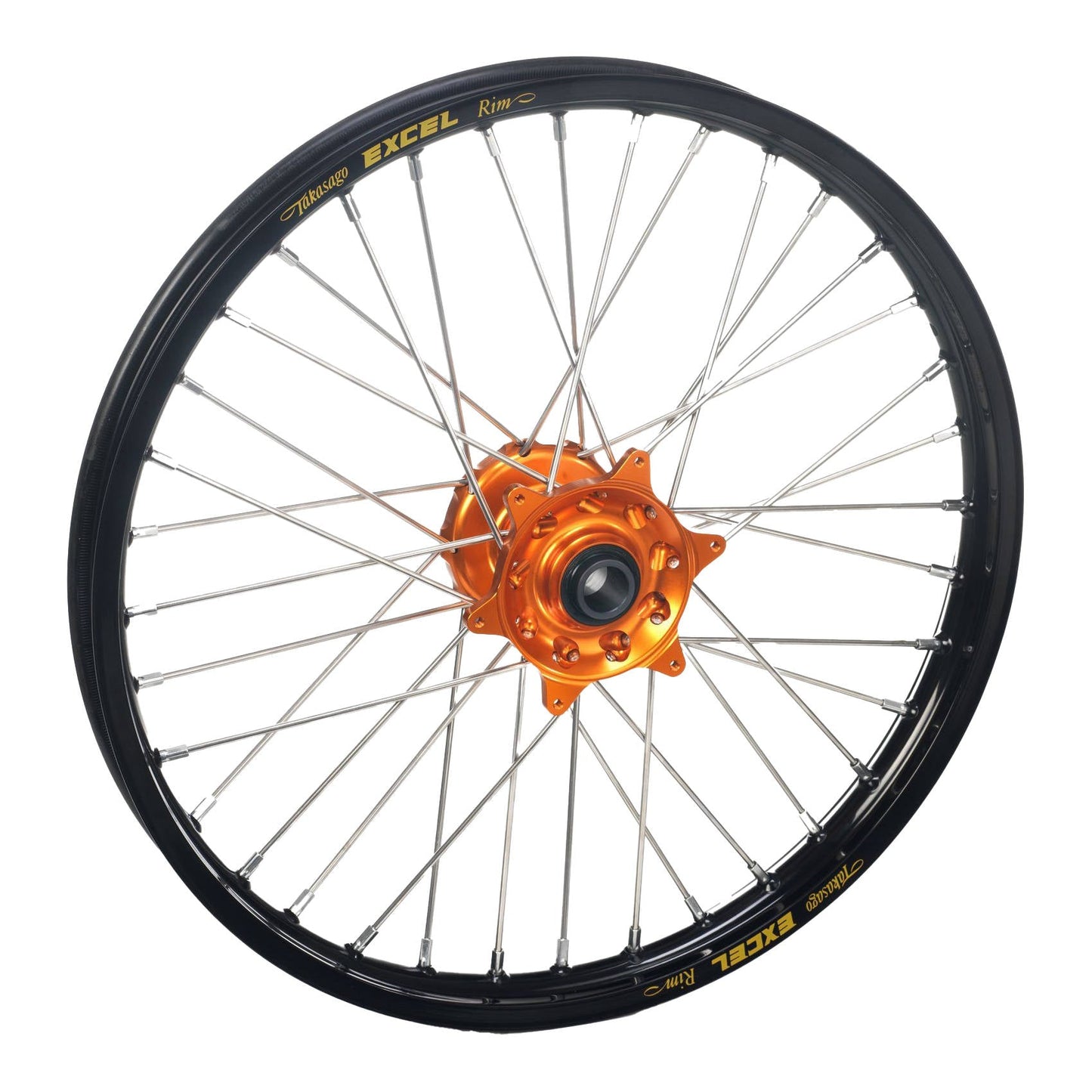 Haan A60 Complete Rear Wheel 19 x 2.15 KTM SX / SXF 13-22 - Black Rim / Orange Hub