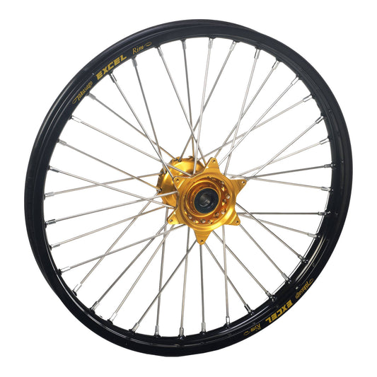 Haan Complete Wheel A60 Rear 19 x 1.85 RMZ250 / 450 - Black Rim / Gold Hub