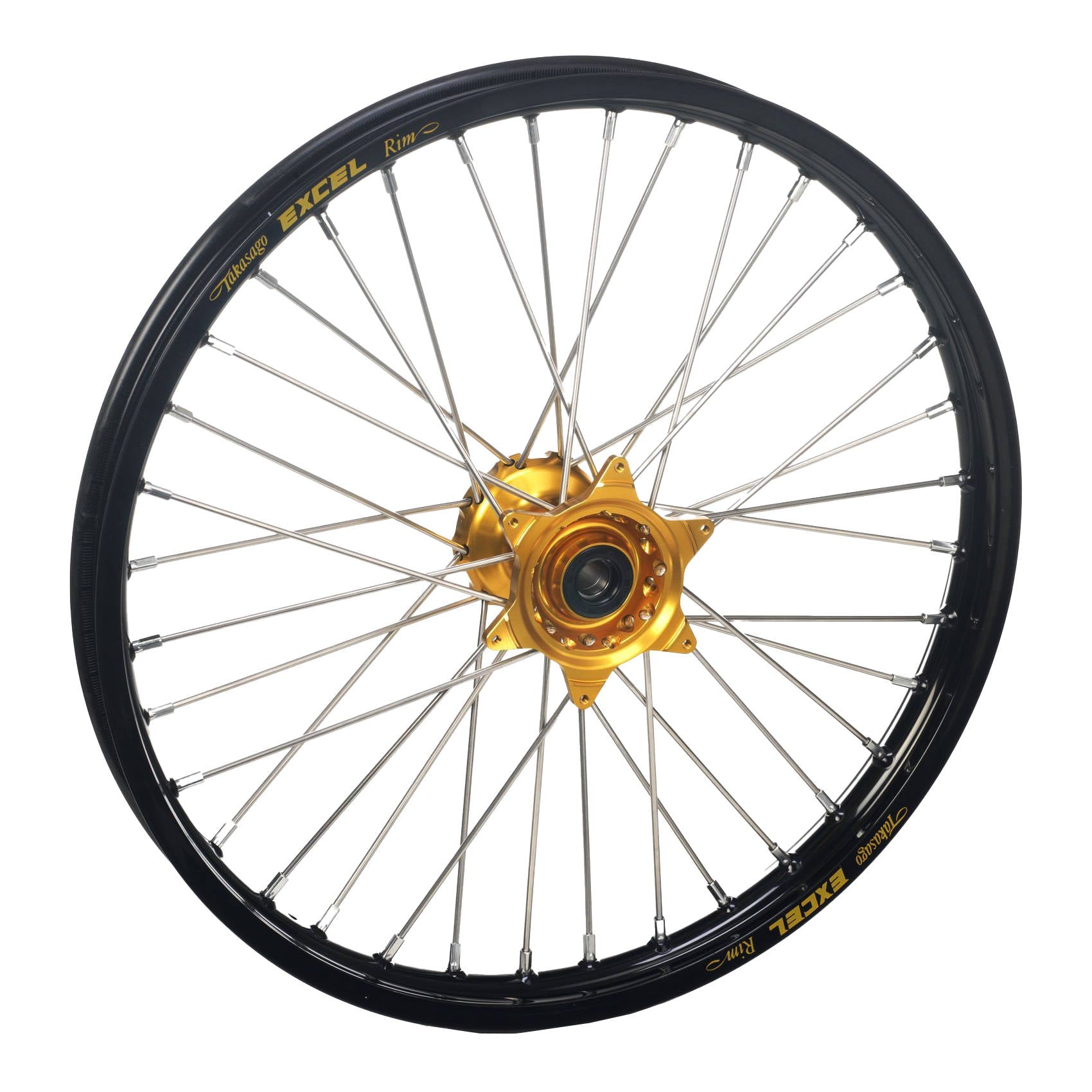 Haan Complete Wheel A60 Rear 19 x 1.85 RMZ250 / 450 - Black Rim / Gold Hub