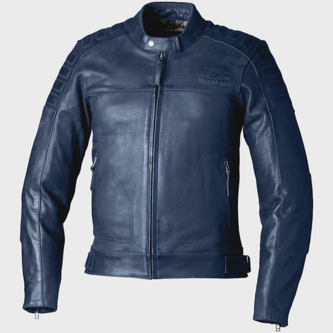 RST IOM TT Brandish 2 Men's Leather Jacket - Petrol