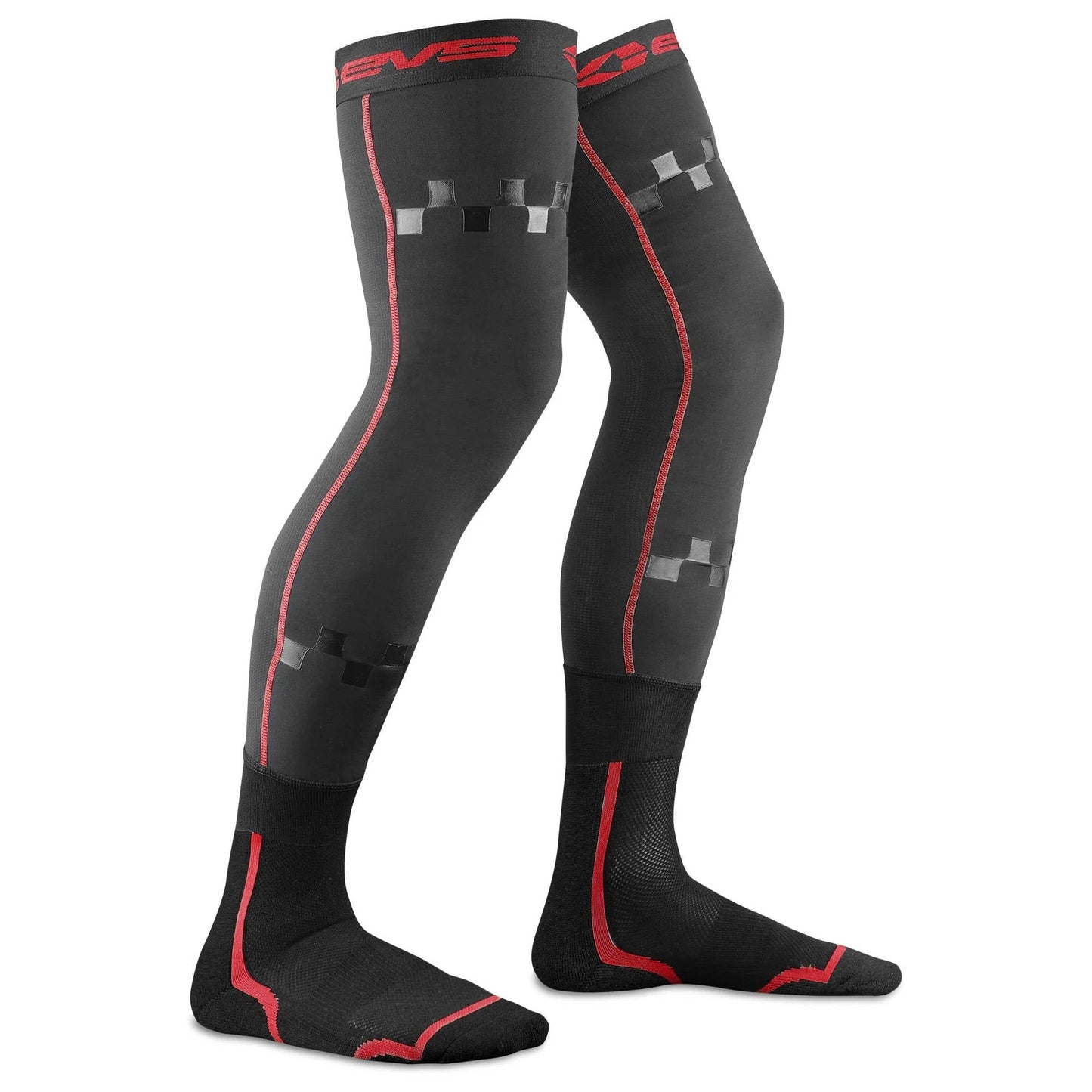 EVS TUG Fusion Knee Brace Liner / Sock Combo Adult - Black / red