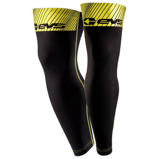 EVS TUG Knee Brace Sleeves - Black/hi-viz Yellow