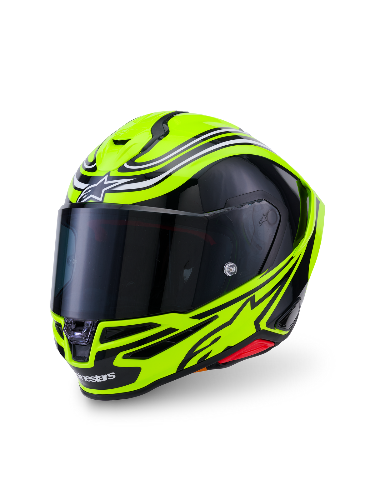 Alpinestars SR7 Zeal Helmet - Yellow Fluo Black White Glossy