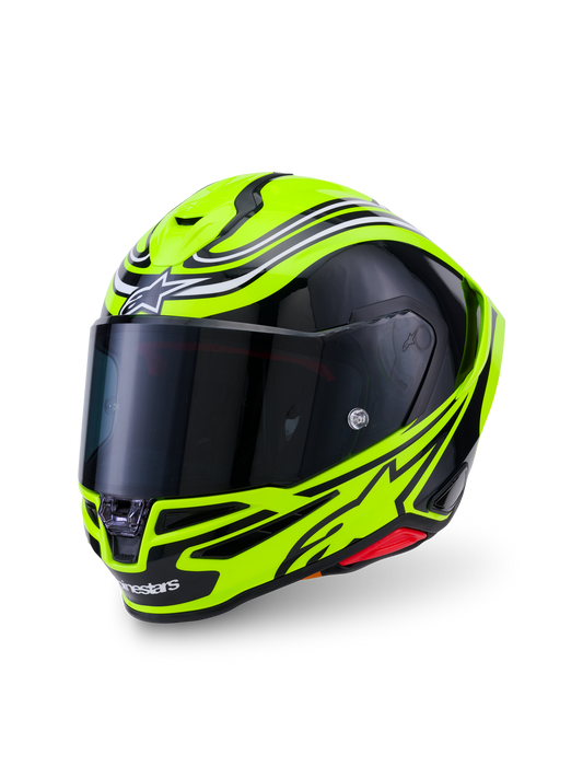 Alpinestars S R7 Zeal Helmet - Yellow Fluo Black / White / Glossy