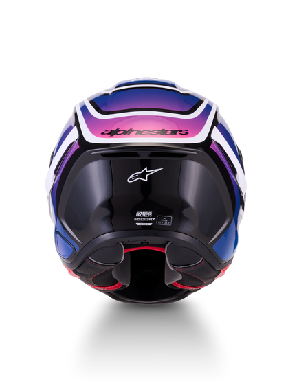 Alpinestars S R7 Zeal Helmet - Black / Blue / Pink Fluo White / Glossy