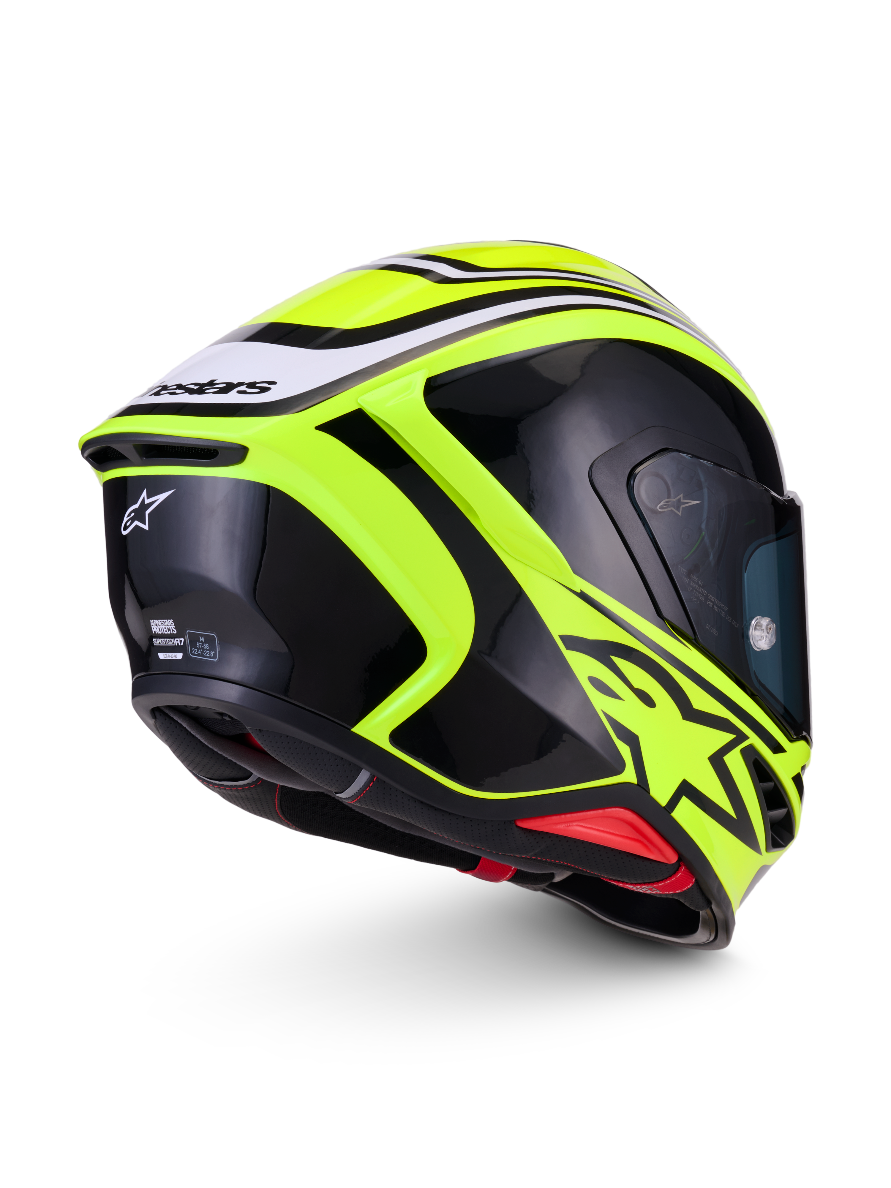 Alpinestars S R7 Zeal Helmet - Yellow Fluo Black / White / Glossy