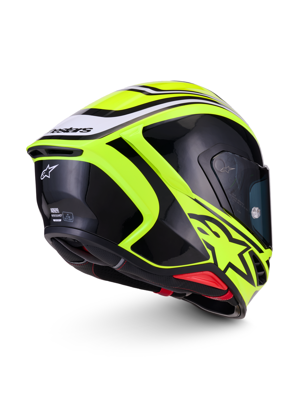 Alpinestars S R7 Zeal Helmet - Yellow Fluo Black / White / Glossy