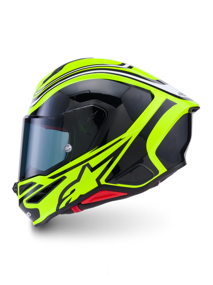 Alpinestars S R7 Zeal Helmet - Yellow Fluo Black / White / Glossy