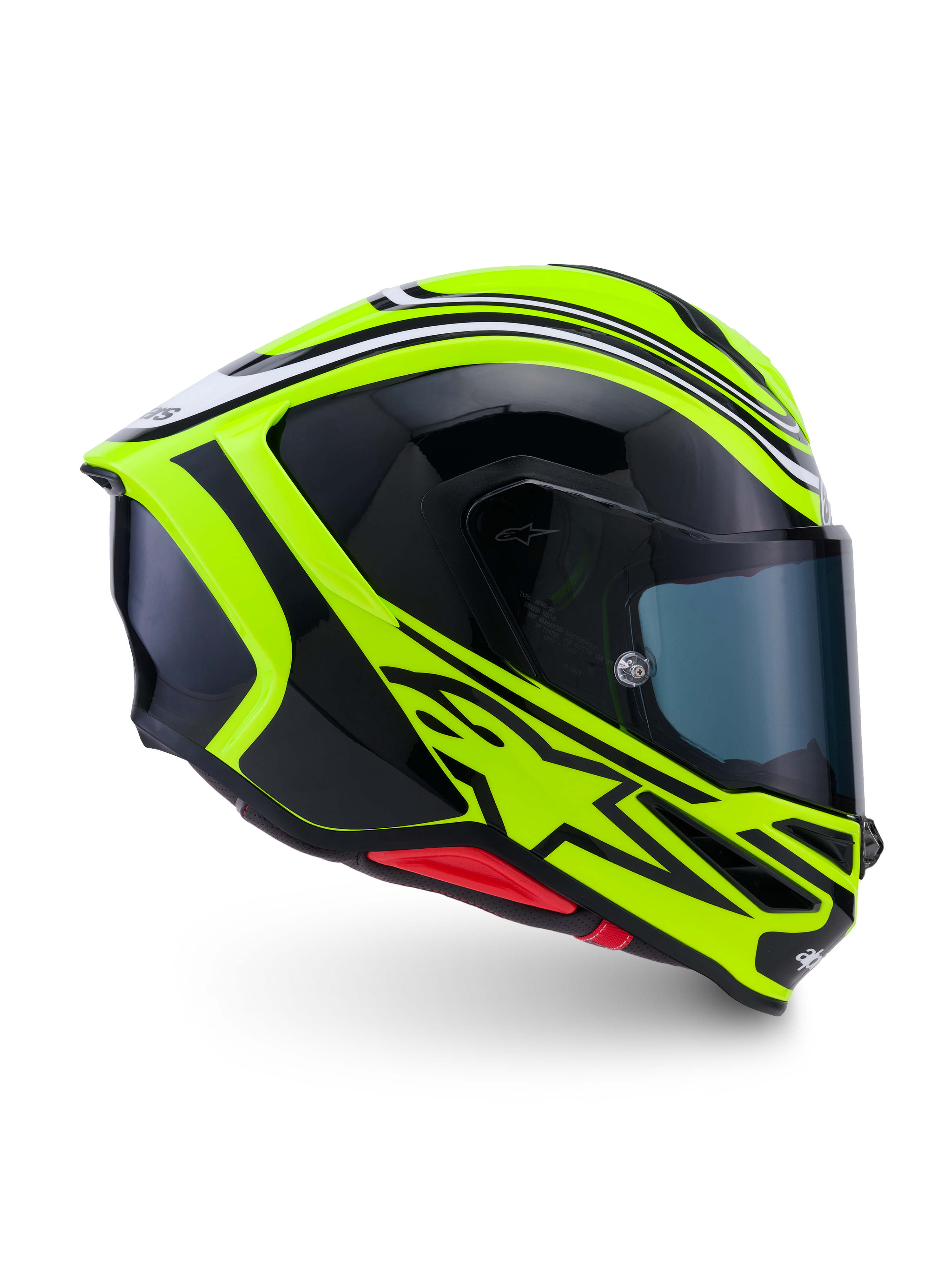 Alpinestars S R7 Zeal Helmet - Yellow Fluo Black / White / Glossy