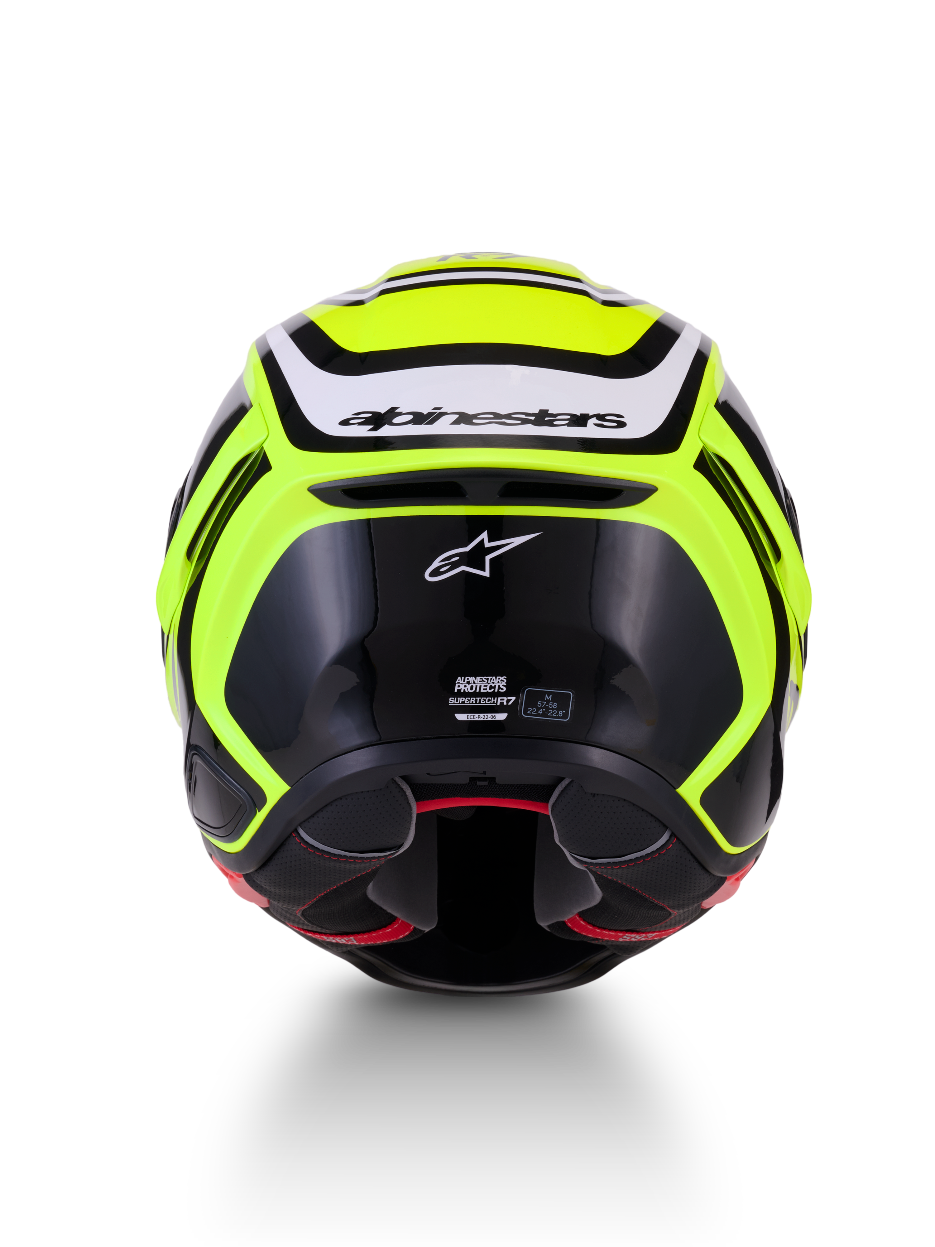 Alpinestars S R7 Zeal Helmet - Yellow Fluo Black / White / Glossy