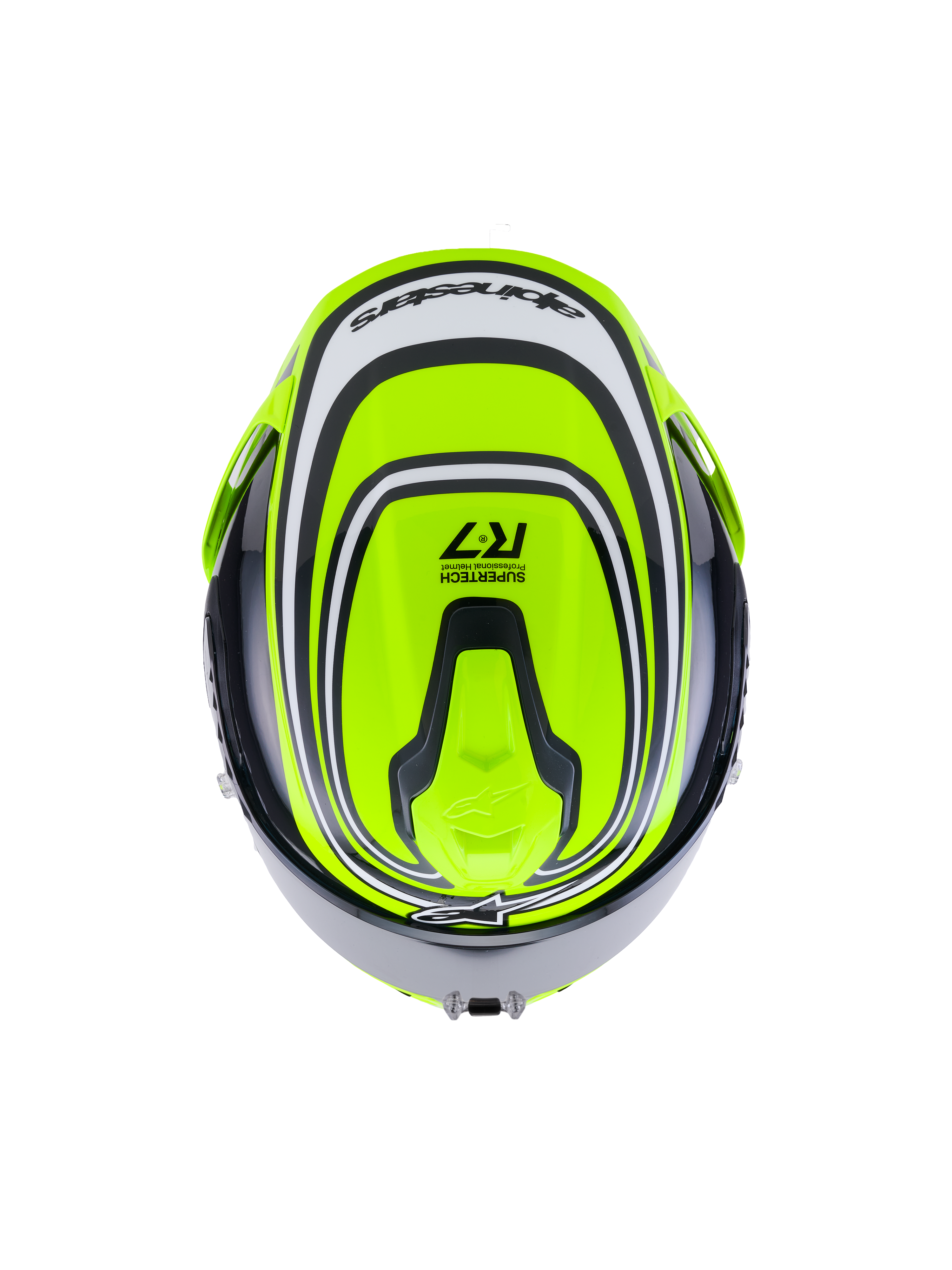 Alpinestars S R7 Zeal Helmet - Yellow Fluo Black / White / Glossy