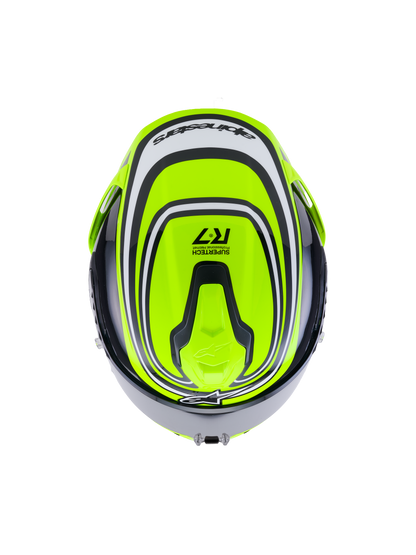 Alpinestars S R7 Zeal Helmet - Yellow Fluo Black / White / Glossy