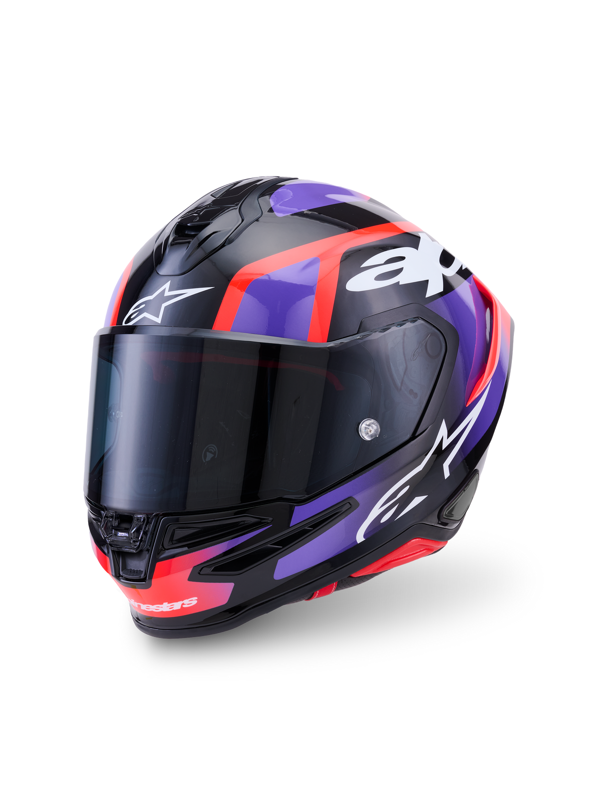 Alpinestars S R7 Lumen Helmet - Black / Purple Red / Fluo White / Glossy
