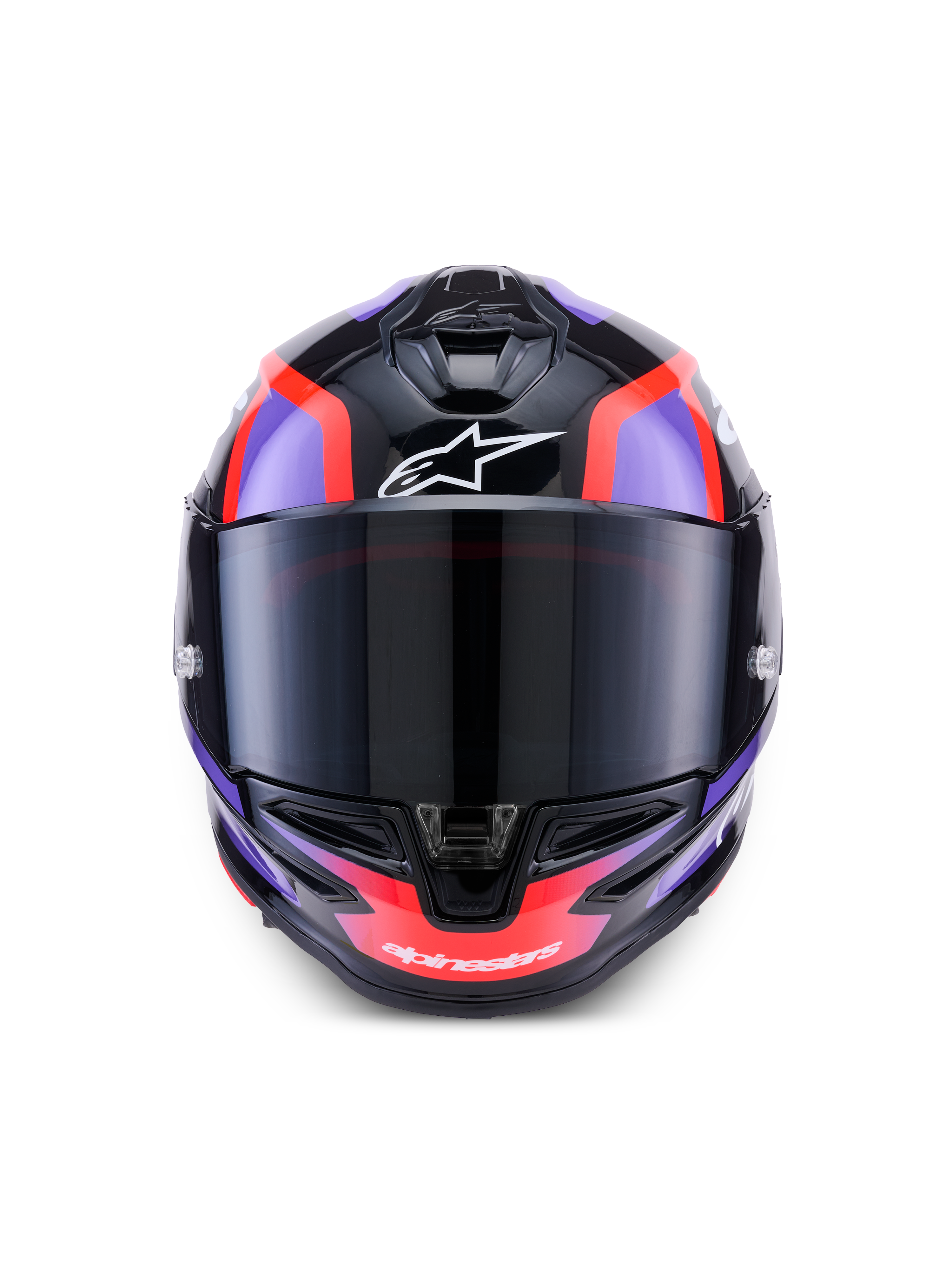 Alpinestars S R7 Lumen Helmet - Black / Purple Red / Fluo White / Glossy