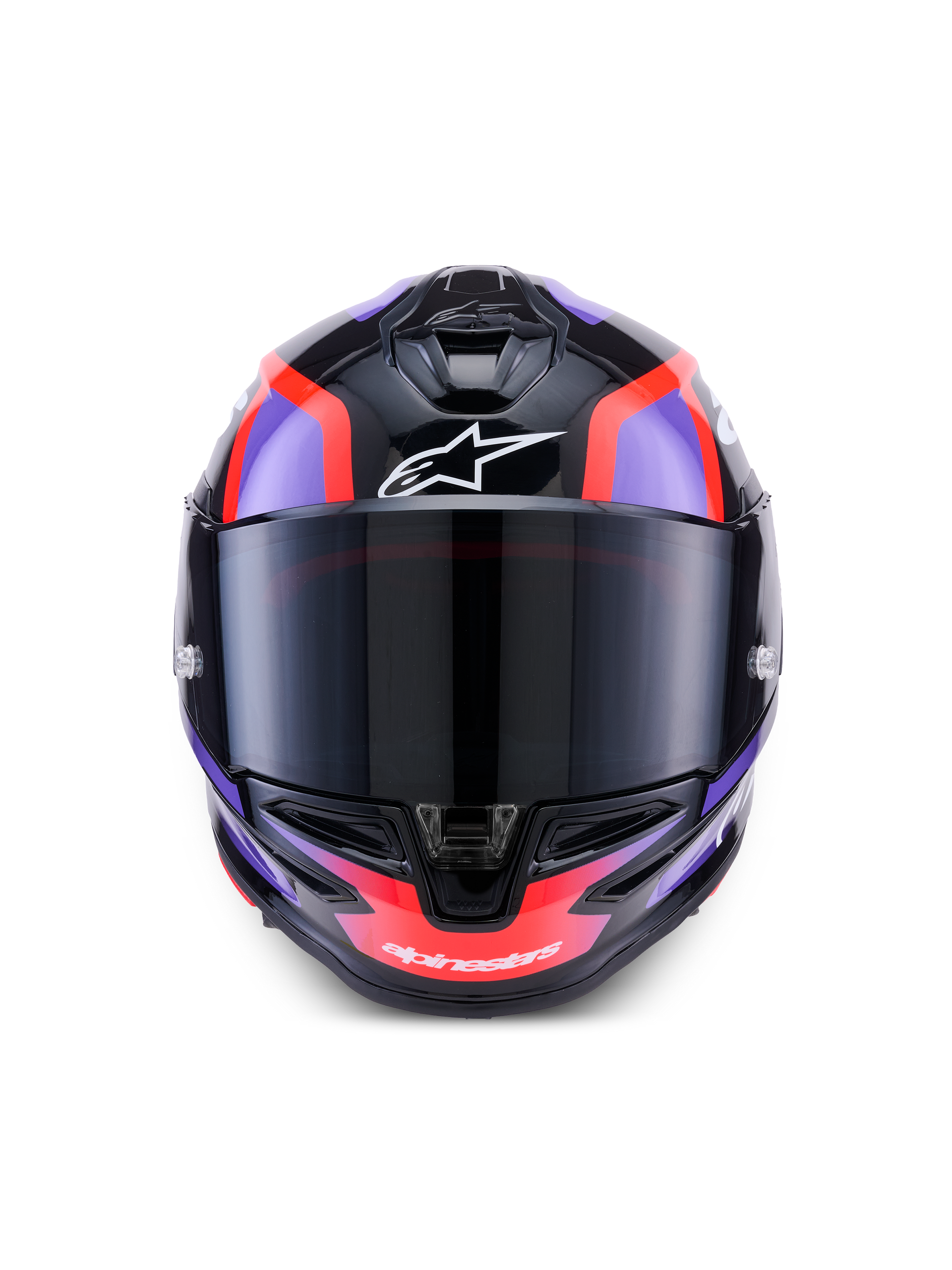 Alpinestars S R7 Lumen Helmet - Black / Purple Red / Fluo White / Glossy