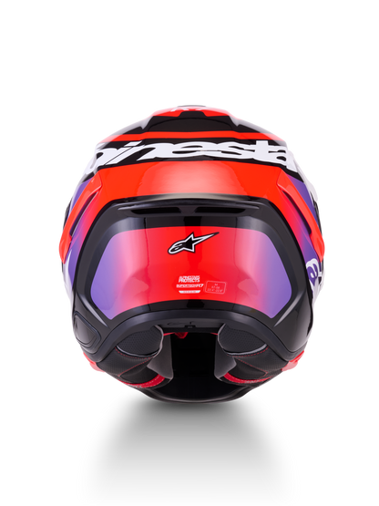 Alpinestars S R7 Lumen Helmet - Black / Purple Red / Fluo White / Glossy