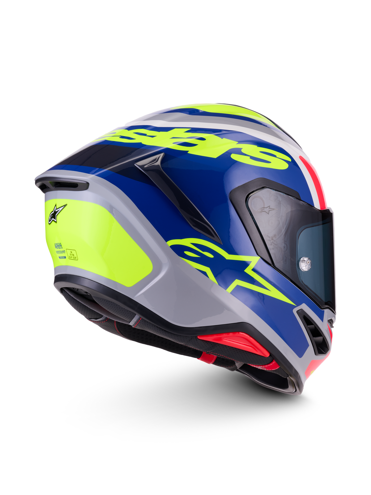 Alpinestars S R7 Lumen Helmet - Silver Black / Pink Yellow Fluo Glossy